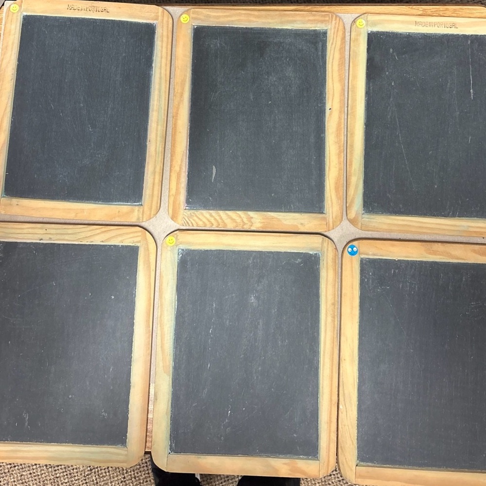 Slate Chalkboard Menu Board double sided 9.6 x 7.6” Portugal schoolhouse VTG